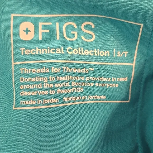 Figs Zamora Jogger Scrub Pants Catarina Top Set In Teal NWOT - Picture 16 of 16